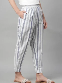 Women Cottonworld Pants | Pants^Women's Cotton Linen Regular Fit Pant