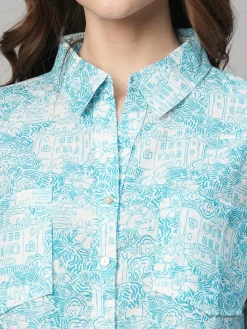 Women Cottonworld Tops & Shirts | Tops & Shirts^Women's Cotton Linen Boxy Fit Blouse