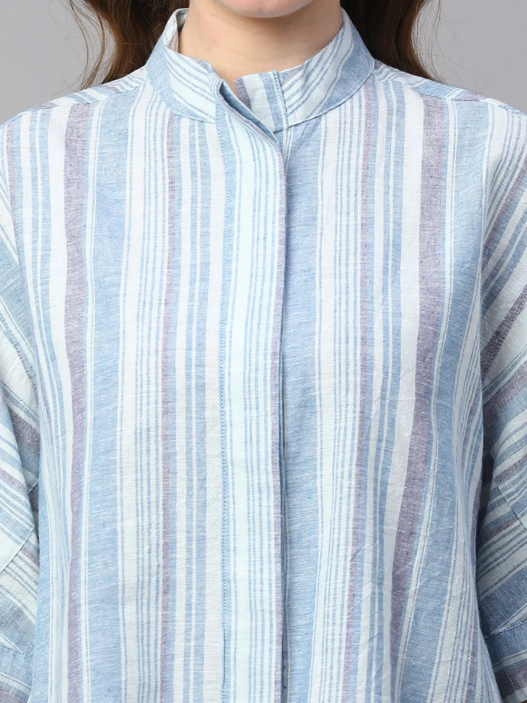 Women Cottonworld Tops & Shirts | Tops & Shirts^Women's Cotton Linen Boxy Fit Blouse