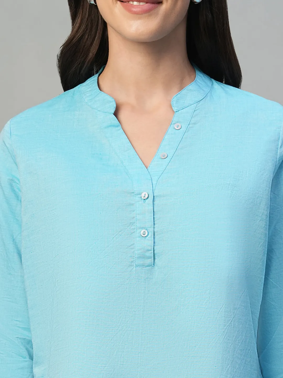 Women Cottonworld Tops & Shirts | Tops & Shirts^Women's Cotton Linen Regular Fit Blouse