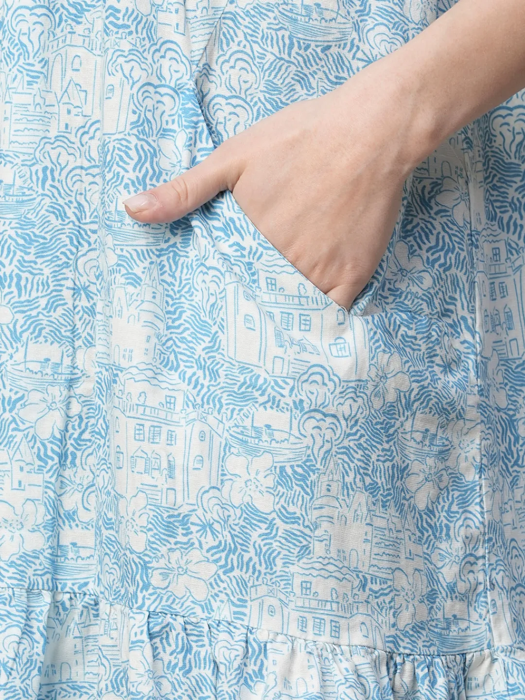 Women Cottonworld Dresses | Dresses^Women's Cotton Linen Boxy Fit Dress