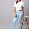 Women Cottonworld Trousers^Women's Cotton Lycra Regular Fit Pant