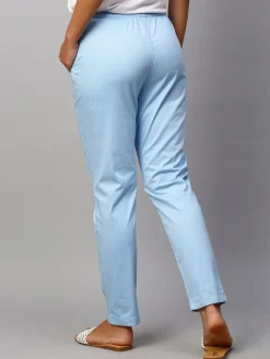 Women Cottonworld Trousers^Women's Cotton Lycra Regular Fit Pant