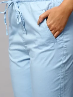 Women Cottonworld Trousers^Women's Cotton Lycra Regular Fit Pant