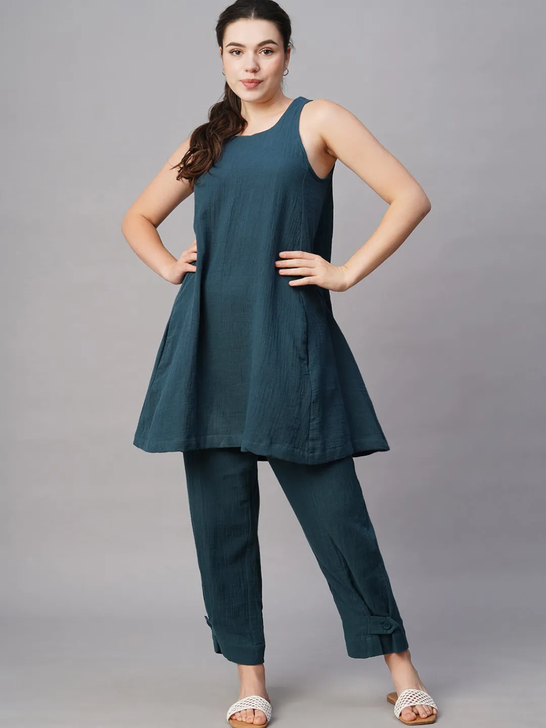 Women Cottonworld Womens Co-Ord Sets^Women's Cotton Regular Fit Kurta