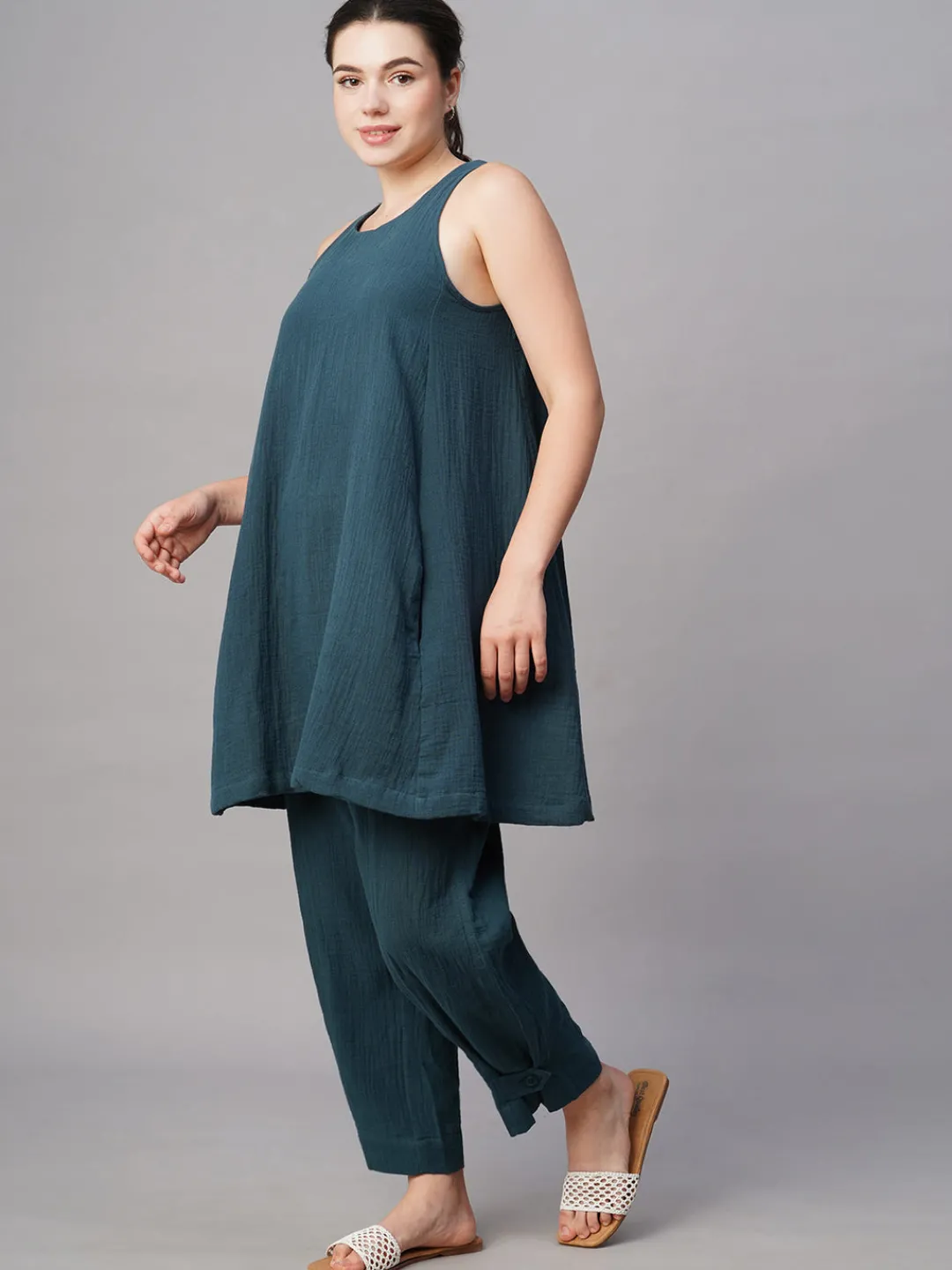 Women Cottonworld Womens Co-Ord Sets^Women's Cotton Regular Fit Kurta
