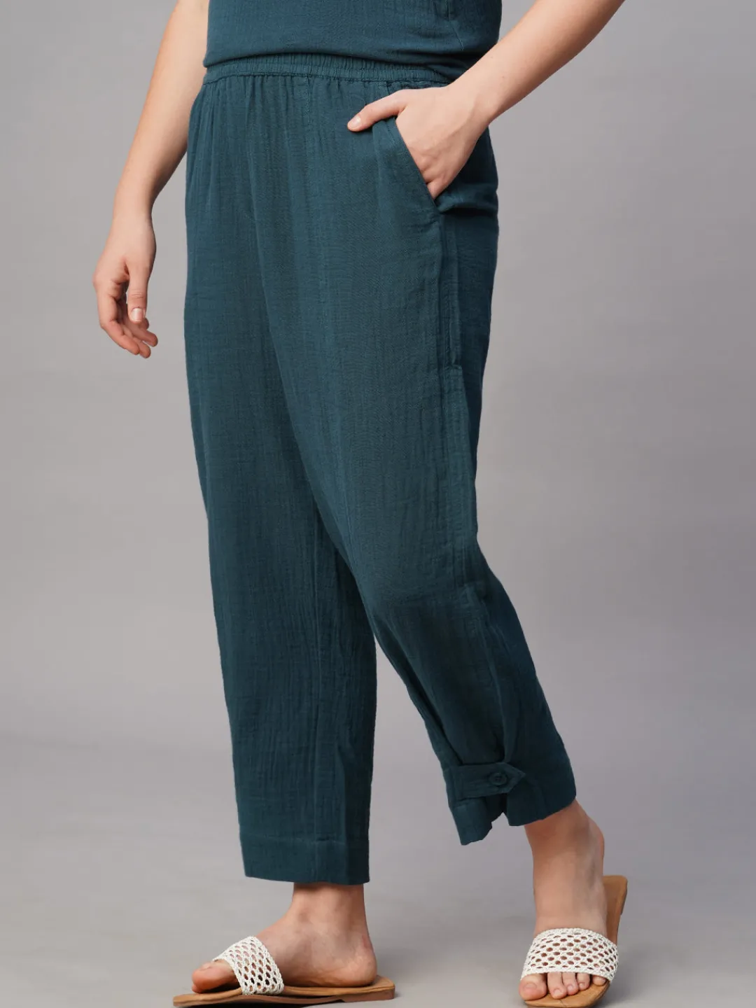 Women Cottonworld Trousers | Womens Co-Ord Sets^Women's Cotton Regular Fit Pant