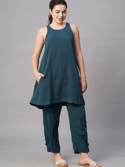 Women Cottonworld Womens Co-Ord Sets^Women's Cotton Regular Fit Kurta