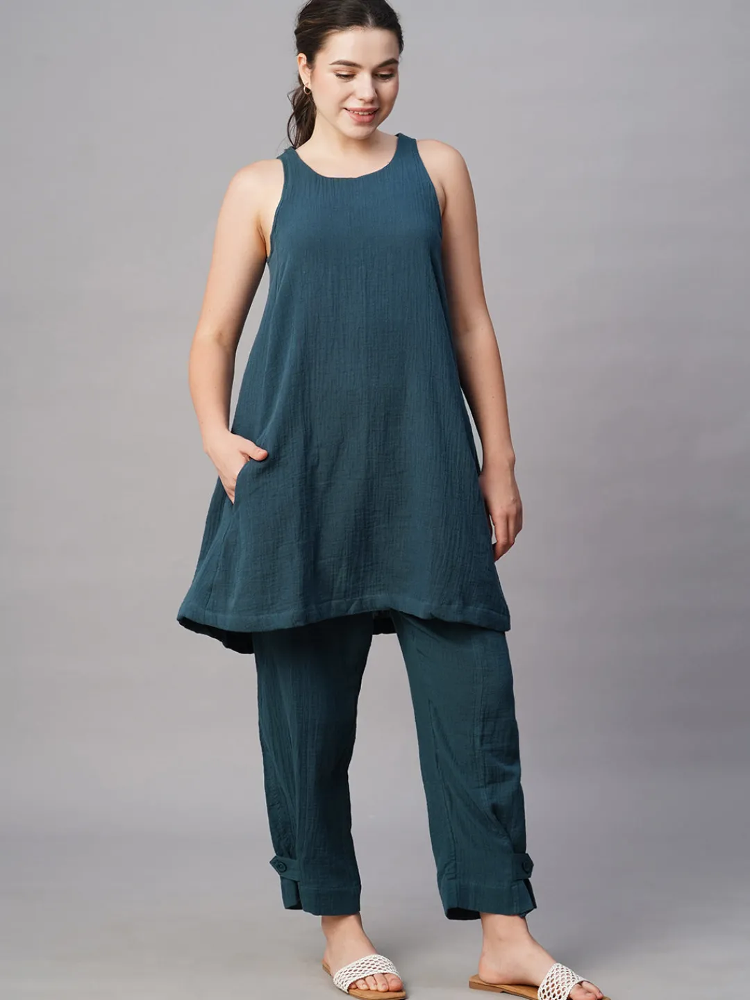 Women Cottonworld Womens Co-Ord Sets^Women's Cotton Regular Fit Kurta