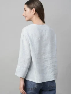 Women Cottonworld Tops & Shirts | Tops & Shirts^Women's Linen Boxy Fit Blouse