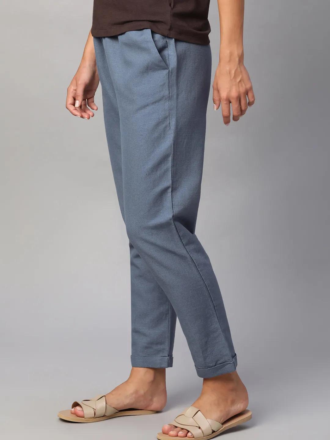 Women Cottonworld Pants | Pants^Women's Linen Cotton Regular Fit Pant