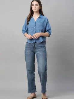 Women Cottonworld Tops & Shirts | Tops & Shirts^Women's Linen Loose Fit Blouse