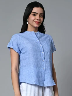 Women Cottonworld Tops & Shirts | Tops & Shirts^Women's Linen Regular Fit Blouse