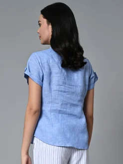 Women Cottonworld Tops & Shirts | Tops & Shirts^Women's Linen Regular Fit Blouse