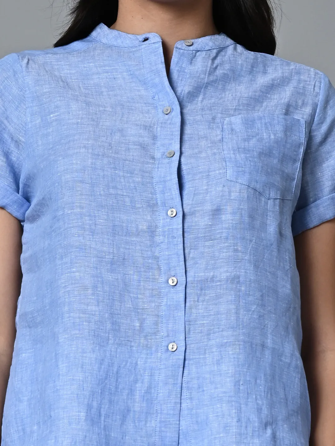 Women Cottonworld Tops & Shirts | Tops & Shirts^Women's Linen Regular Fit Blouse