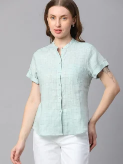 Women Cottonworld Tops & Shirts | Tops & Shirts^Women's Linen Slim Fit Blouse