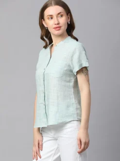 Women Cottonworld Tops & Shirts | Tops & Shirts^Women's Linen Slim Fit Blouse