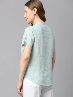 Women Cottonworld Tops & Shirts | Tops & Shirts^Women's Linen Slim Fit Blouse