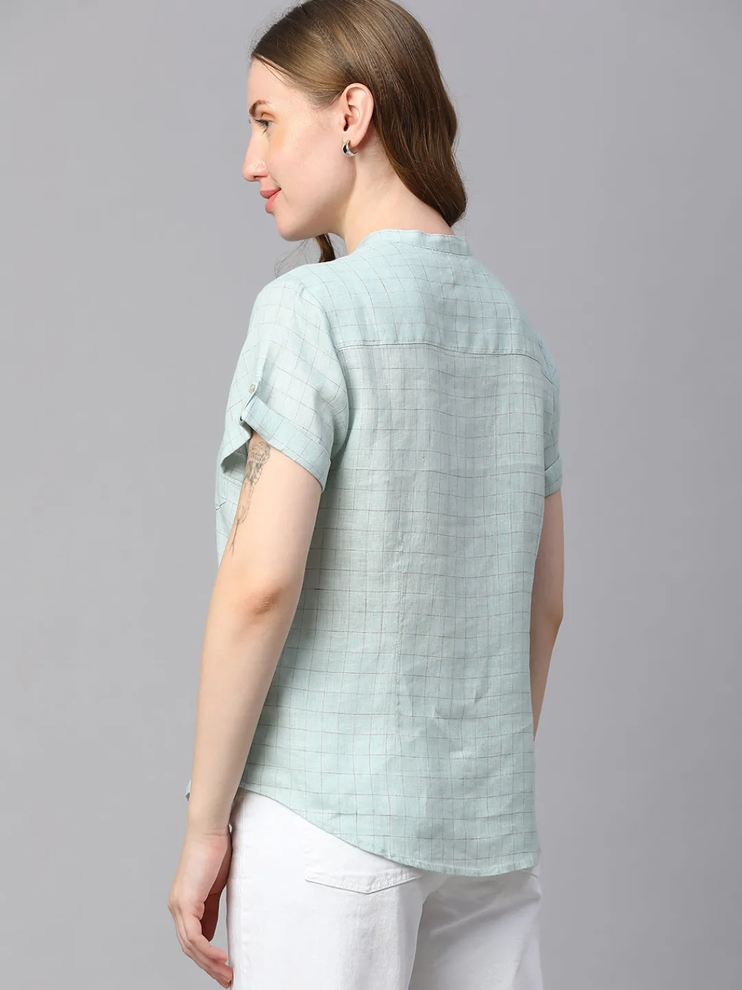 Women Cottonworld Tops & Shirts | Tops & Shirts^Women's Linen Slim Fit Blouse