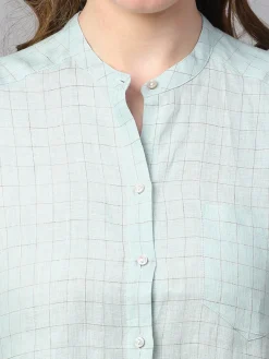 Women Cottonworld Tops & Shirts | Tops & Shirts^Women's Linen Slim Fit Blouse