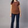 Women Cottonworld Round Neck | Regular Fit^Women's 100% Cotton Regular Fit Tshirt