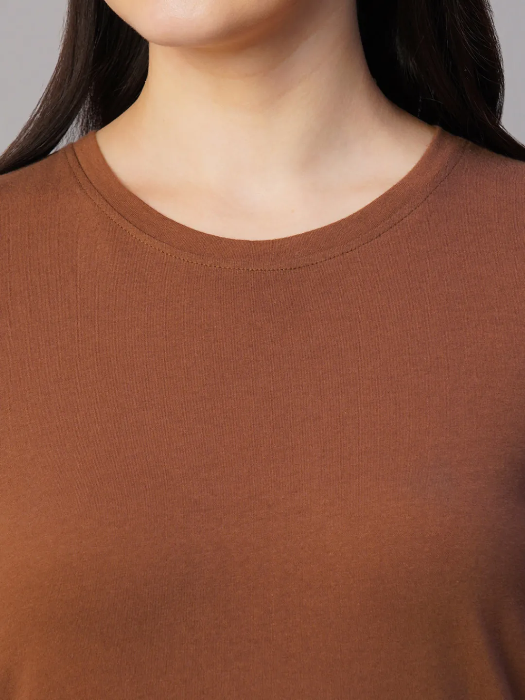Women Cottonworld Round Neck | Regular Fit^Women's 100% Cotton Regular Fit Tshirt