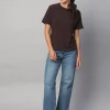 Women Cottonworld Women | Round Neck^Women's Cotton Bamboo Elastane Regular Fit Tshirt
