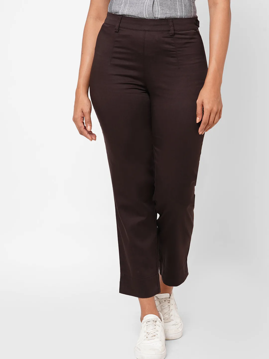 Women Cottonworld Trousers^Women's Cotton Lycra Regular Fit Pant