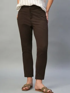 Women Cottonworld Trousers^Women's Cotton Lycra Regular Fit Pant