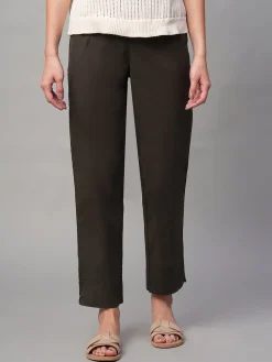 Women Cottonworld Trousers^Women's Cotton Lycra Regular Fit Pant