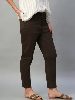 Women Cottonworld Trousers^Women's Cotton Lycra Regular Fit Pant