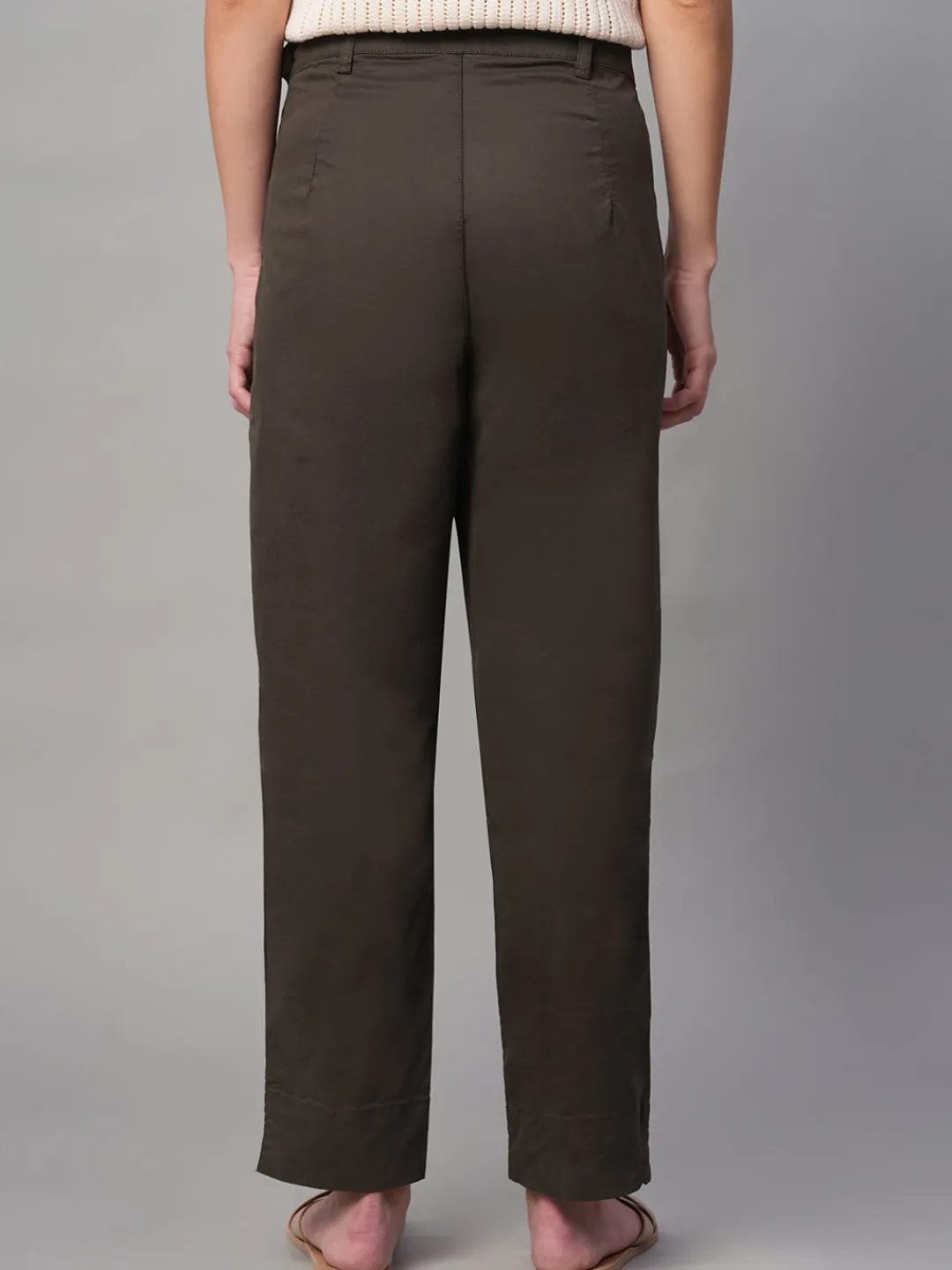 Women Cottonworld Trousers^Women's Cotton Lycra Regular Fit Pant