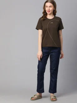 Women Cottonworld Round Neck | Regular Fit^Women's Cotton Regular Fit Tshirt