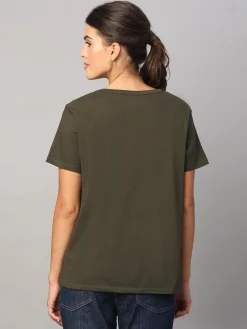 Women Cottonworld Round Neck | Regular Fit^Women's Cotton Regular Fit Tshirt