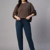 Women Cottonworld Women | Round Neck^Women's Organic Cotton Regular Fit Sweatshirt