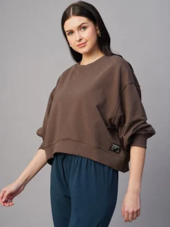 Women Cottonworld Women | Round Neck^Women's Organic Cotton Regular Fit Sweatshirt