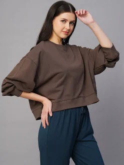 Women Cottonworld Women | Round Neck^Women's Organic Cotton Regular Fit Sweatshirt
