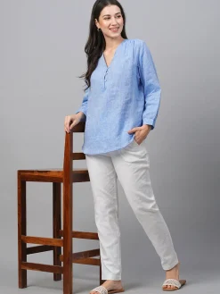 Women Cottonworld Tops & Shirts | Tops & Shirts^Women's Linen Loose Fit Blouse