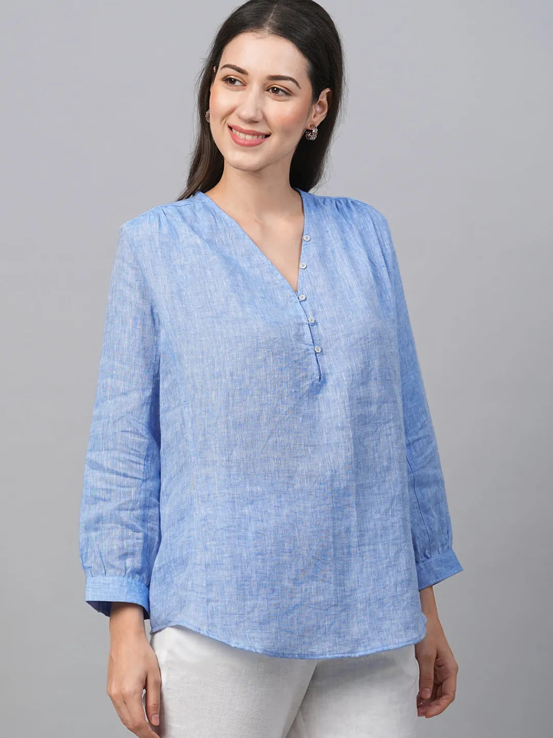 Women Cottonworld Tops & Shirts | Tops & Shirts^Women's Linen Loose Fit Blouse