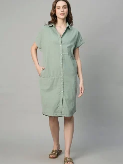 Women Cottonworld Dresses^Women's Corduroy 100% Cotton Boxy Fit Dress