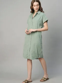 Women Cottonworld Dresses^Women's Corduroy 100% Cotton Boxy Fit Dress