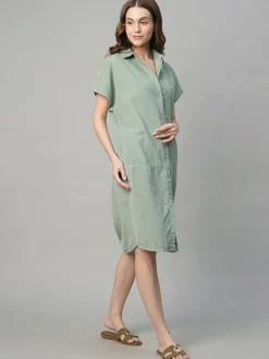 Women Cottonworld Dresses^Women's Corduroy 100% Cotton Boxy Fit Dress