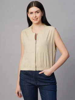 Women Cottonworld Jackets^Women's Corduroy 100% Cotton Boxy Fit Jacket