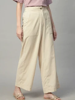 Women Cottonworld Culottes^Women's Corduroy 100% Cotton Regular Fit Culotte
