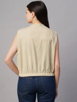 Women Cottonworld Jackets^Women's Corduroy 100% Cotton Boxy Fit Jacket