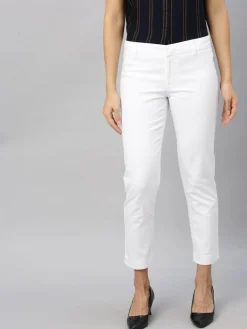 Women Cottonworld Trousers^Women's Cotton Lycra Regular Fit Pant