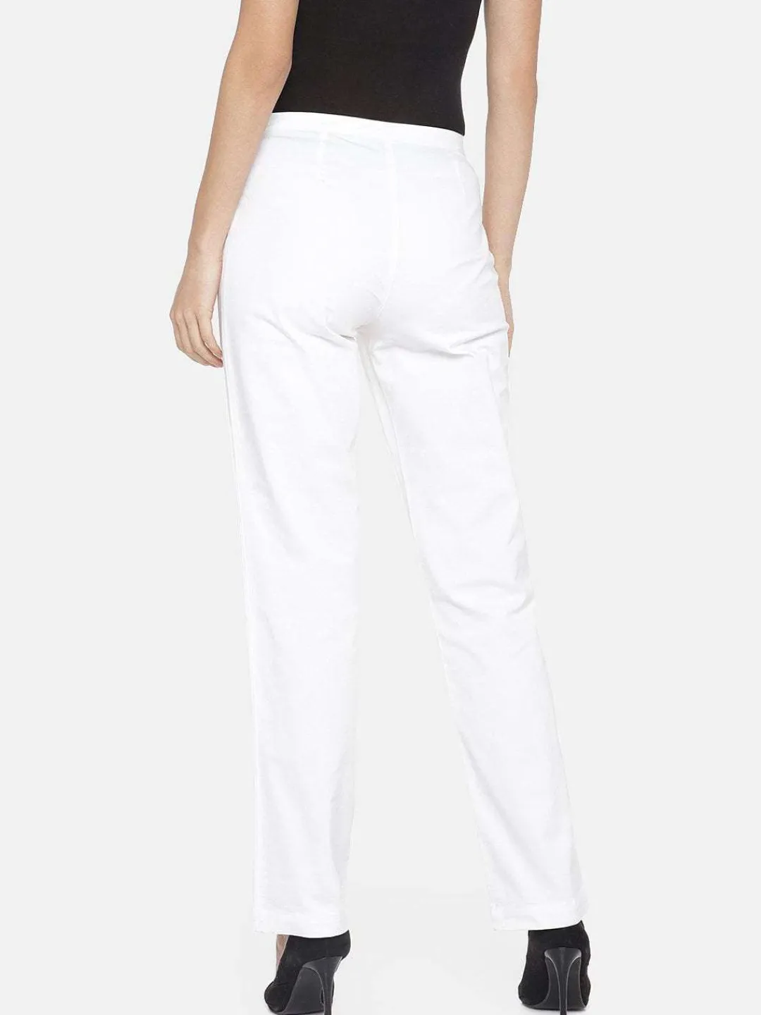 Women Cottonworld Trousers^Women's Cotton Lycra Regular Fit Pant