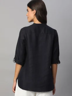 Women Cottonworld Tops & Shirts | Tops & Shirts^Women's 100% Linen Regular Fit Blouse