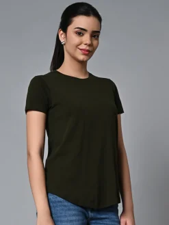 Women Cottonworld Round Neck | Regular Fit^Women's Cotton Regular Fit Tshirt