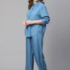Women Cottonworld Womens Co-Ord Sets^Women's Tencel Boxy Fit Blouse